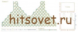 Сиреневый топ с бабочкой крючком, схема 2.