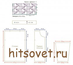 Схема и выкройка жакета