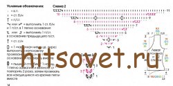 Черный вязаный жакет с узором, схема 2.