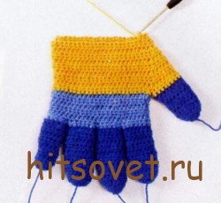 Мастер класс по вязанию перчаток крючком рис.3