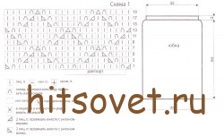 Схема вязания полосатой юбки