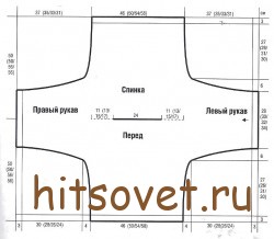 Выкройка розового пуловера