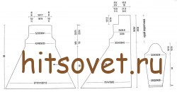 Выкройка вязаного пальто.