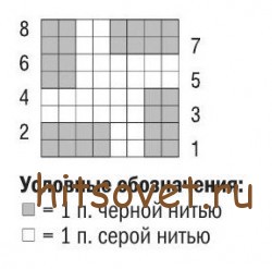 Схема узора "гусиные лапки"