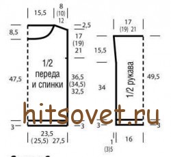 Выкройка пуловера