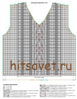 Схема мужского жилета, рисунок 1.