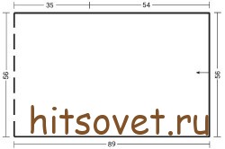 Выкройка шали.