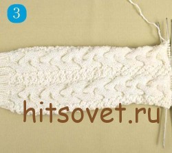 Мастер класс вязания гольф, шаг 3.