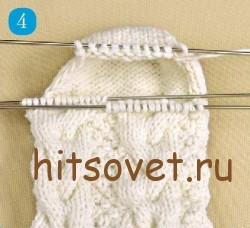 Мастер класс вязания гольф, шаг 4.