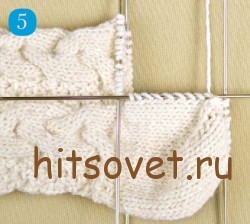Мастер класс вязания гольф, шаг 5.