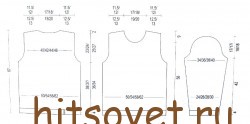 Выкройка мужского пуловера.