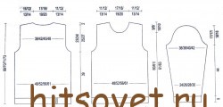 Выкройка мужского пуловера.