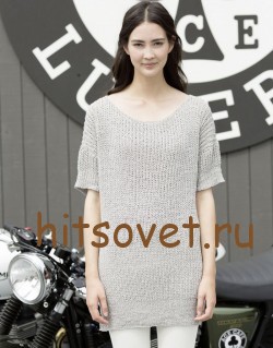 Свободная туника спицами, фото 2.