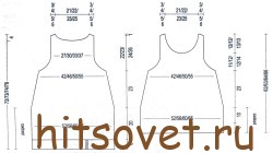 Выкройка топа с удлиненной спинкой.