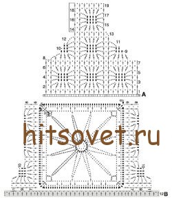 Красивый вязаный топ к лету, схема 1.