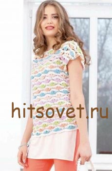 Летний топ крючком, фото 2.
