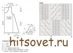 Летняя кофточка с ажуром спицами, схемы.