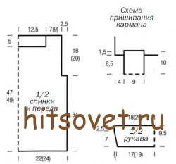 Топ на лето крючком, выкройка.
