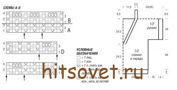 Джемпер белый схемы.