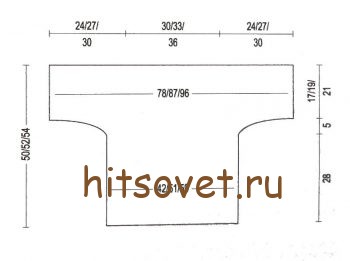 Кофточка летняя спицами из хлопка, выкройка.