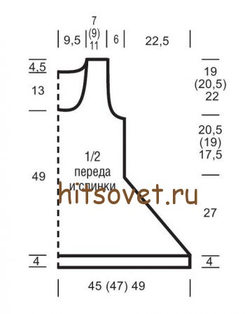 Туника на лето, выкройка.
