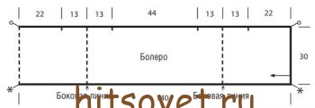 Болеро с косами, выкройка.