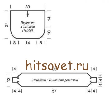 Вязание сумки, схема.