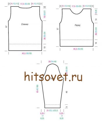 Джемпер с косами спицами, выкройка.