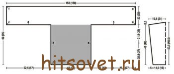 Короткий жакет с узором из снятых петель, выкройка.