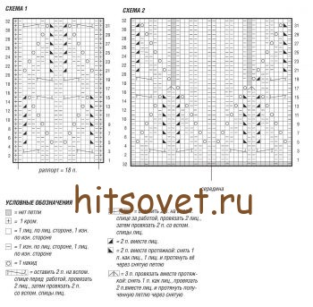 Свободный свитер, схемы.