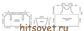 Вязаный комплект для девочки, выкройка.