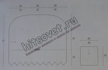 Пончо из меланжа, выкройка.