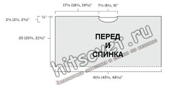 Пончо спицами, выкройка.