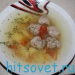 Суп с фрикадельками