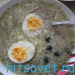 Сырный суп с колбасой