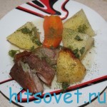 Телятина с овощами