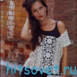 Ажурная кофточка крючком