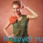 Ажурный топ крючком
