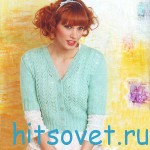 Короткий жакет с ажурным узором