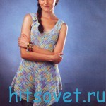 Меланжевая туника крючком
