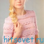 пуловер спицами