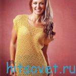 Туника крючком с красивым узором схема