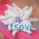 Вязаный цветок - хризантема