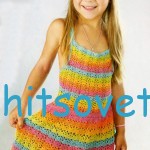 Платье крючком для девочки 5-6 лет