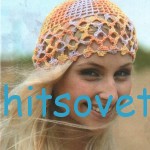 Летняя меланжевая шапочка крючком