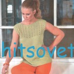 Вязаный топ спицами Вязаный топ