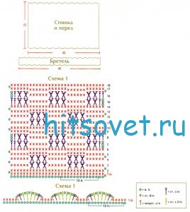 Топ крючком в морском стиле, схемы. Топ крючком в морском стиле, схемы.