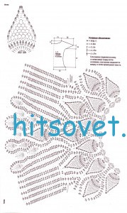 Топ крючком с ананасами, схемы.