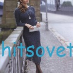 Вечернее вязаное платье