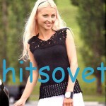 Вязаный топ с ажурной кокеткой Вязаный топ